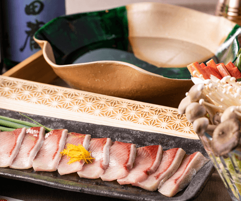 天然寒鰤のしゃぶしゃぶ